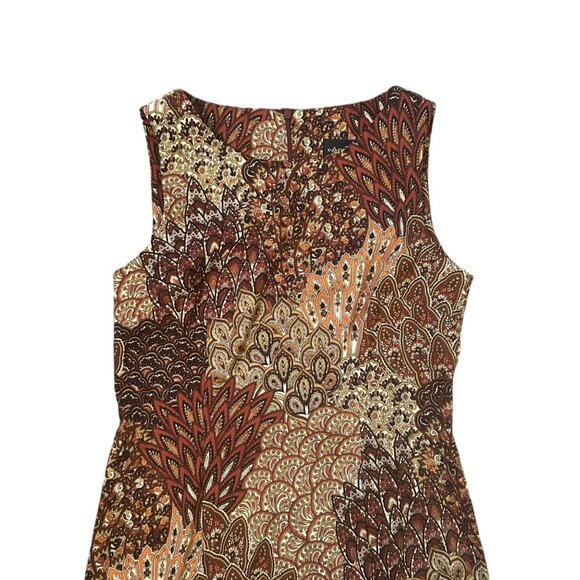 Vintage Connected Apparel Mod Novelty Floral & Paisley Shift Dress 10 - Picture 3 of 6